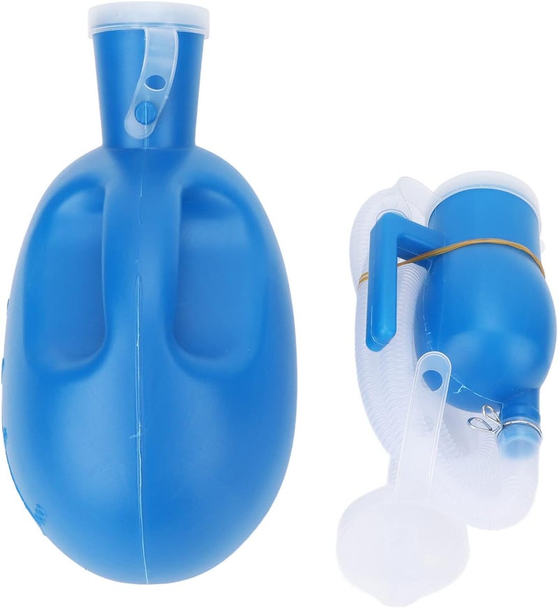 woobles 2000ml Urine Bottle for Man, Large Capacity Good Sealing Thickened Portable Pee Bottle for Home Hospital The Elderly Patients(Blue) - Image 1